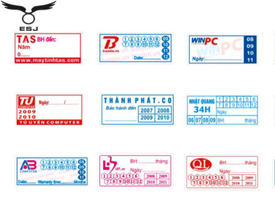 Một số mẫu tem bảo hành