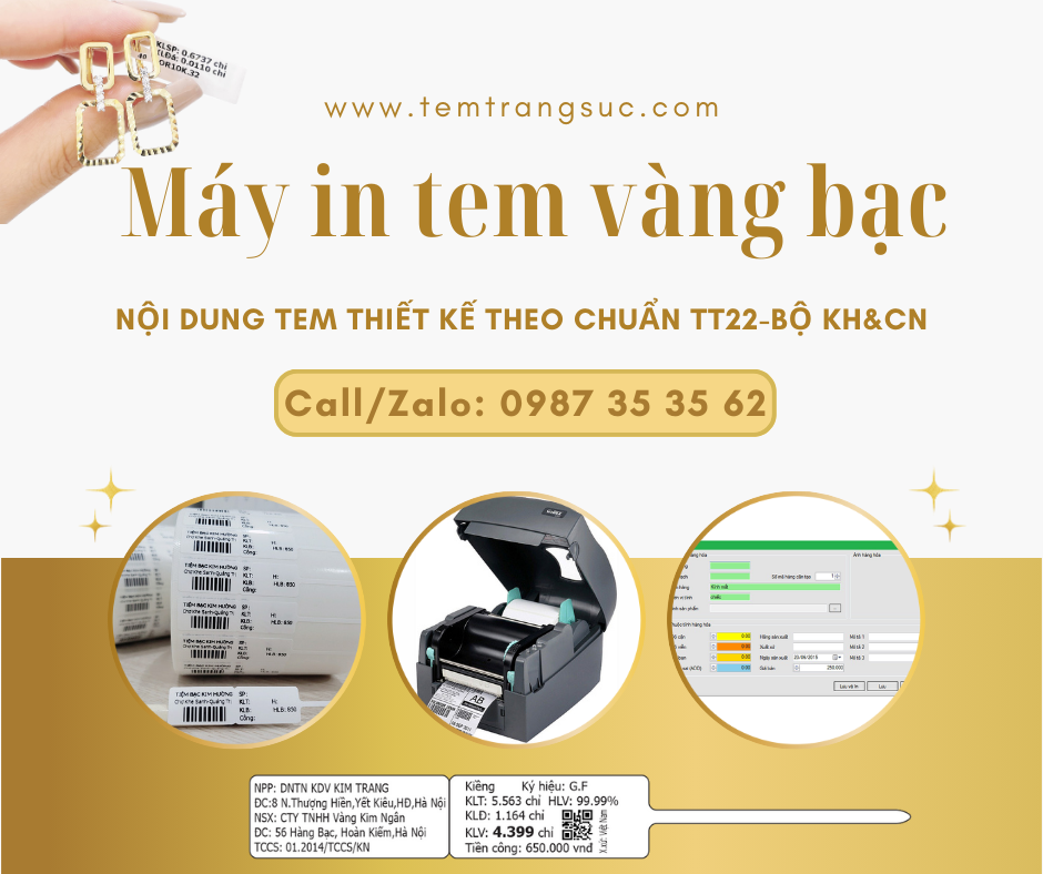 Máy in tem thiết kế tem theo chuẩn TT22