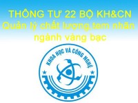 Thông tư 22 bộ KH&CN