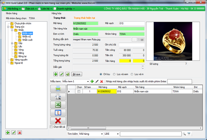 phan mem in tem vang